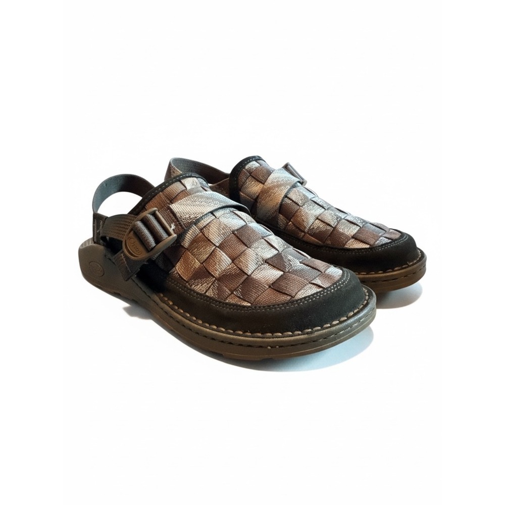 Chaco Woven Closed Toe Sandals Size 12 Grey Olive Adjustable Buckle Gorpcore
